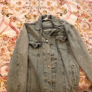 Slightly acid wash jean jacket